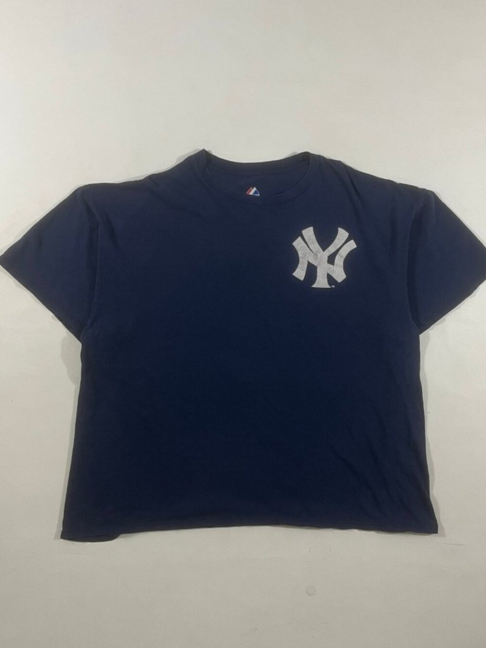 Majestic New York Yankees Derek Jeter #2 Navy MLB Baseball Tee 2XL